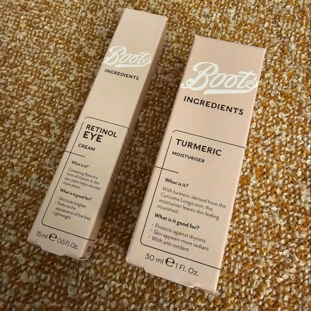 NEW Boots Bundle! Turmeric Moisturizer & Retinol Eye Cream